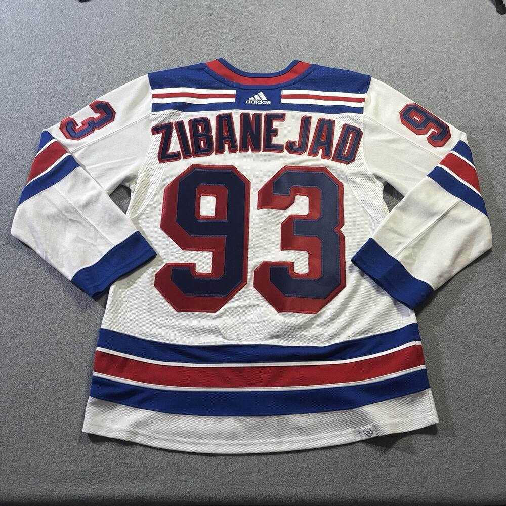 Adidas New York Rangers Mika Zibanejad #93 White Away Jersey Size 50 Authentic